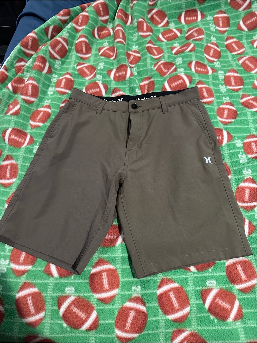 Hurley Men's Olive Green Flat Front Performance Shorts